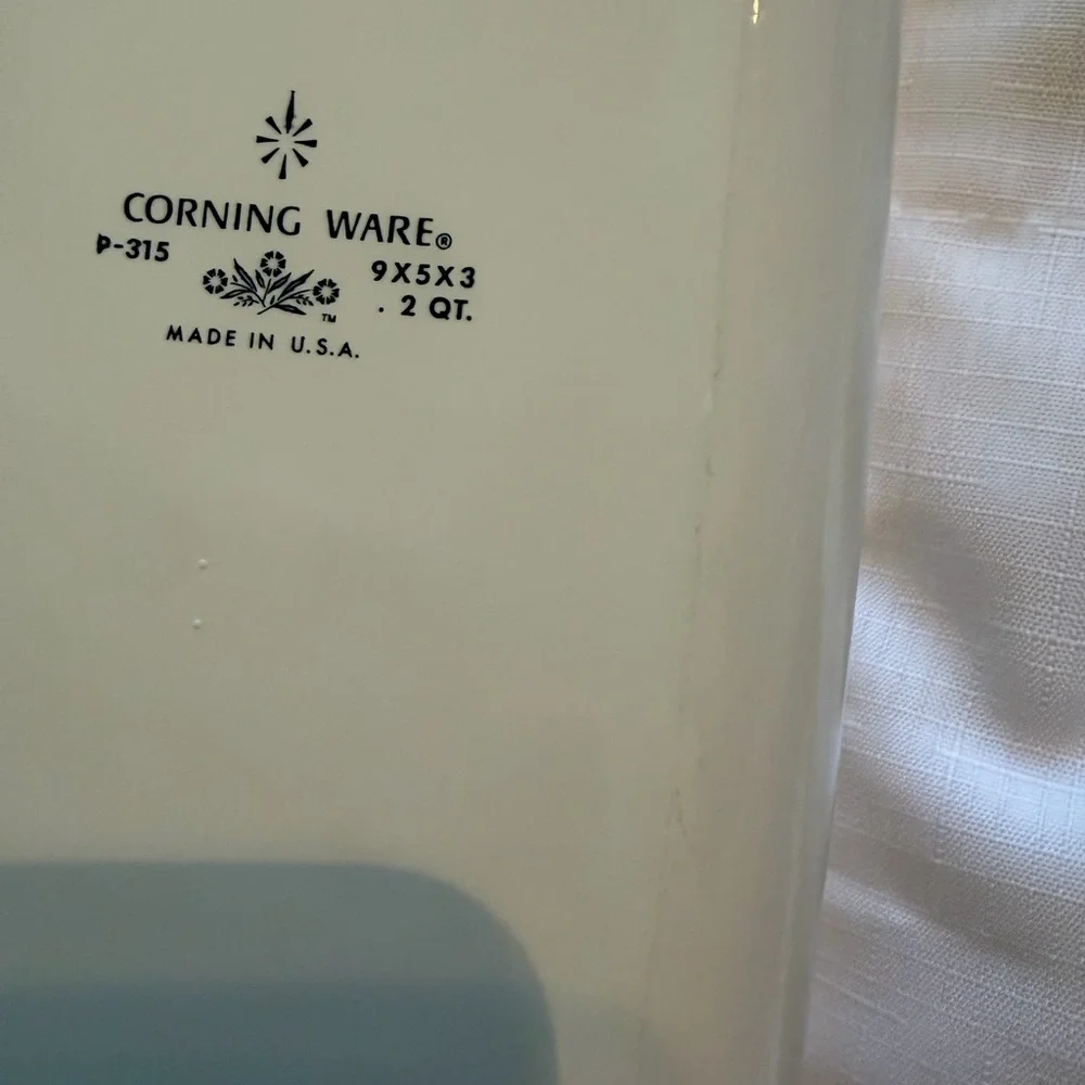 Vintage Corningware Baking Dishes Set Of 2 Loaf Pan And Square Casserole